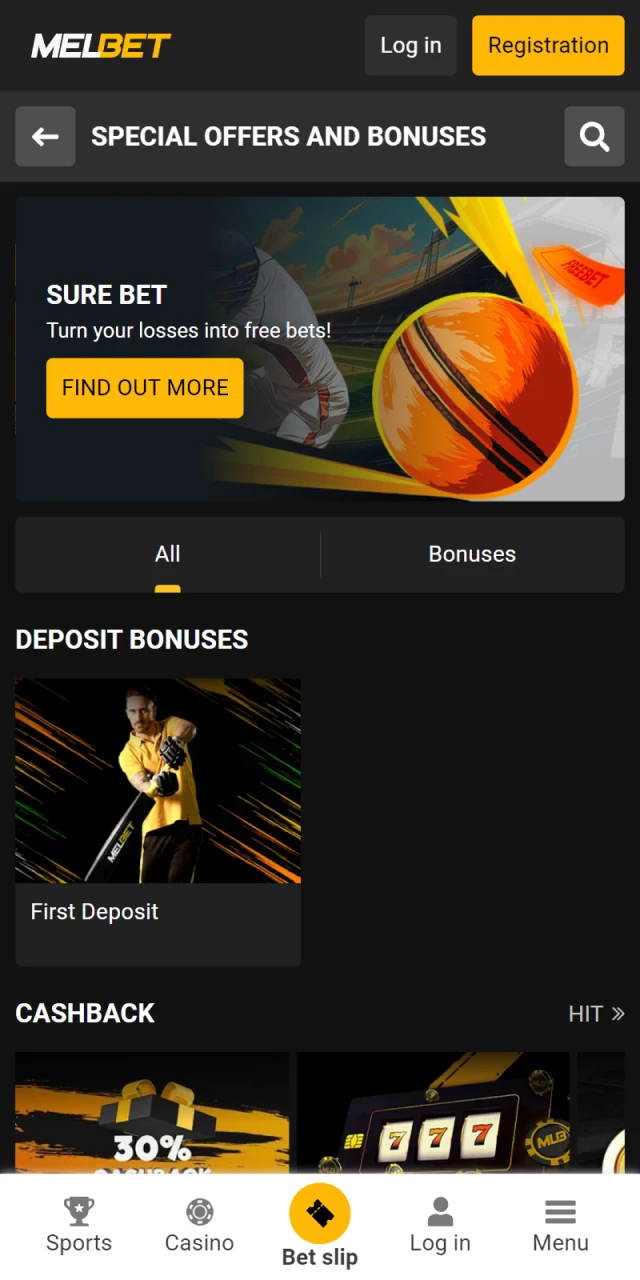 Melbet app bonuses and promotions.