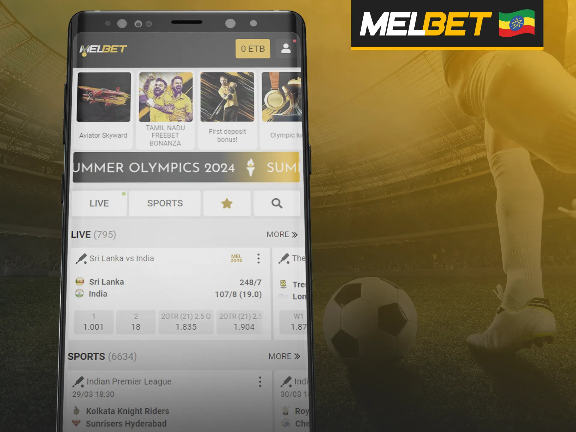 Using the mobile version of the Melbet website does not fill up your phone memory.