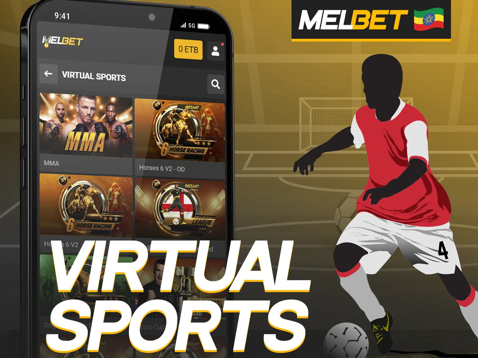 Try betting on virtual sports in the Melbet mobile app.