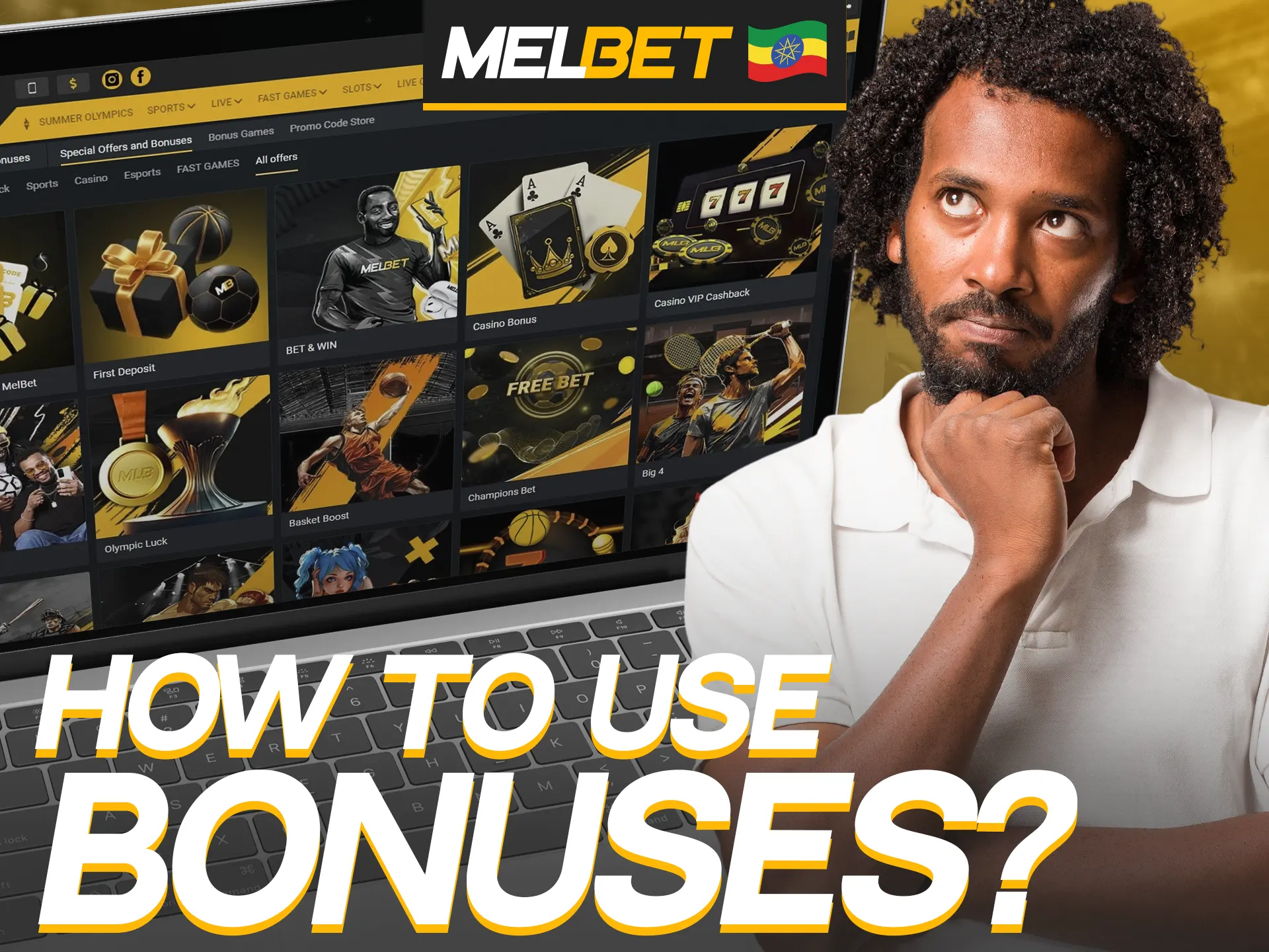 Using Melbet bonuses is easy.