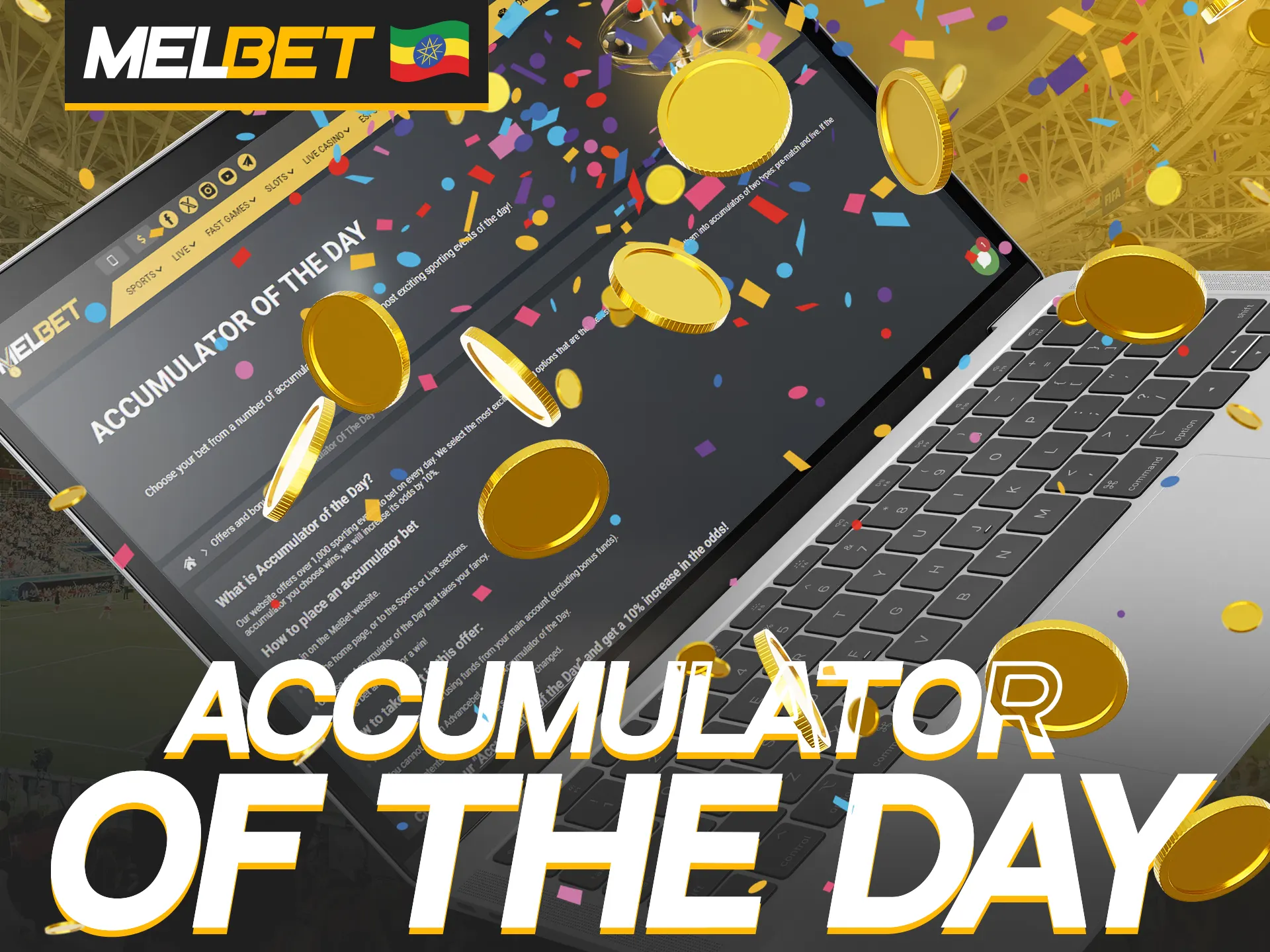 Place your bet on the daily sports accumulator at Melbet.