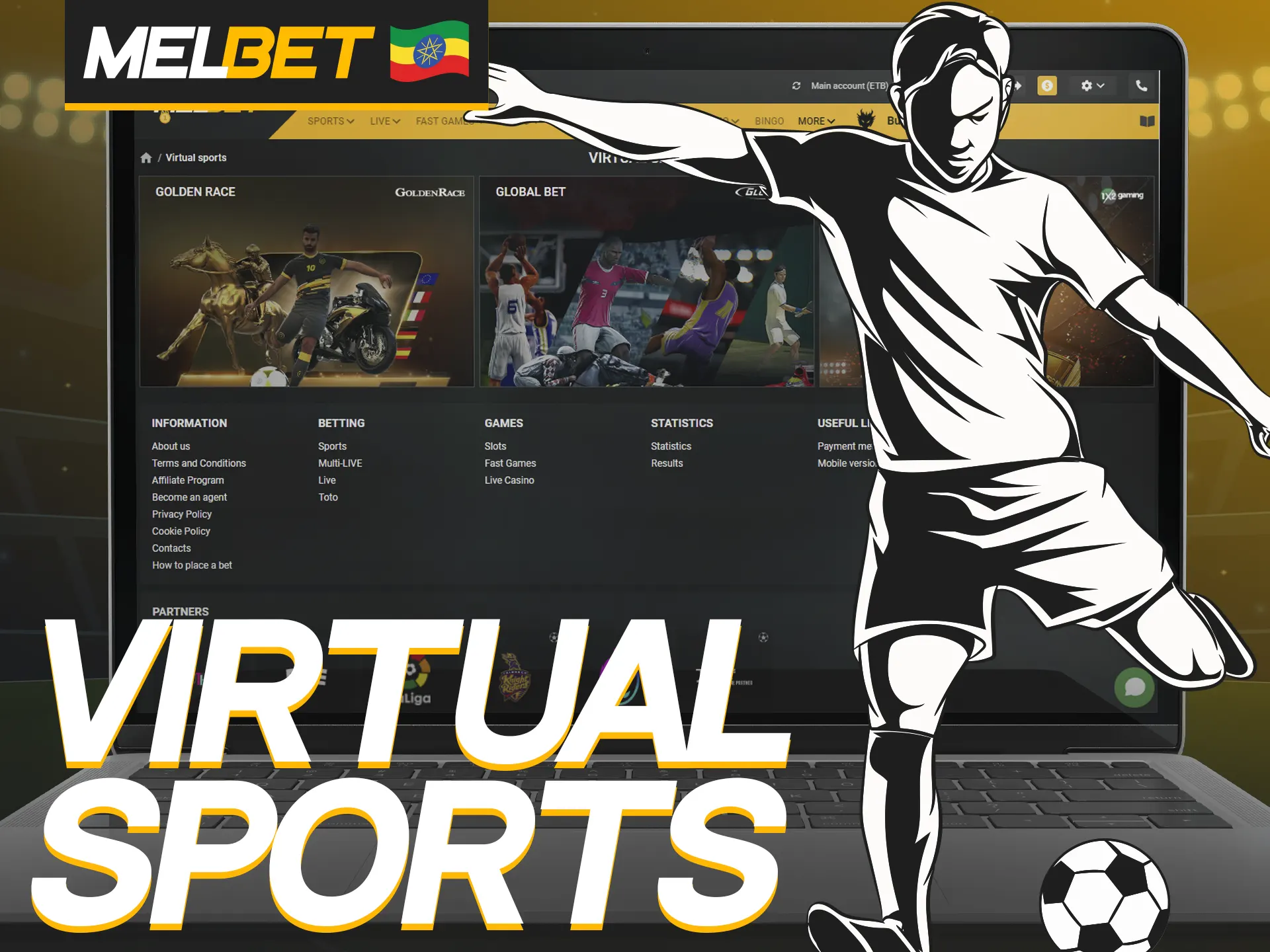 Place bets on virtual sports at Melbet.