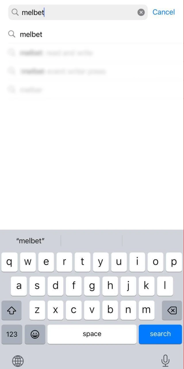 Find the Melbet iOS app in the App Store.