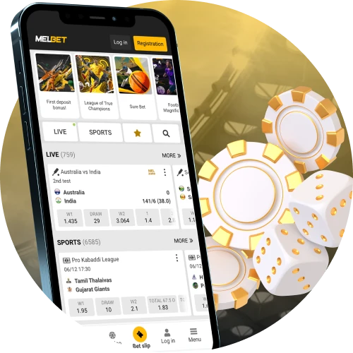 Play Melbet online casino on your phone.