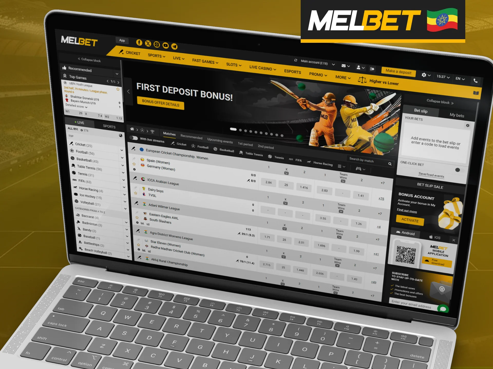 Melbet has a convenient desktop version of the app.