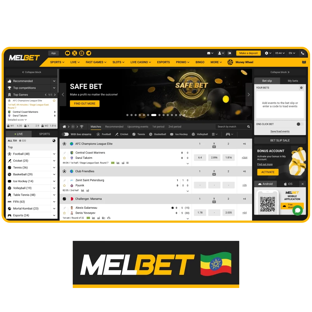 Melbet provides online casino and sports betting in Ethiopia.