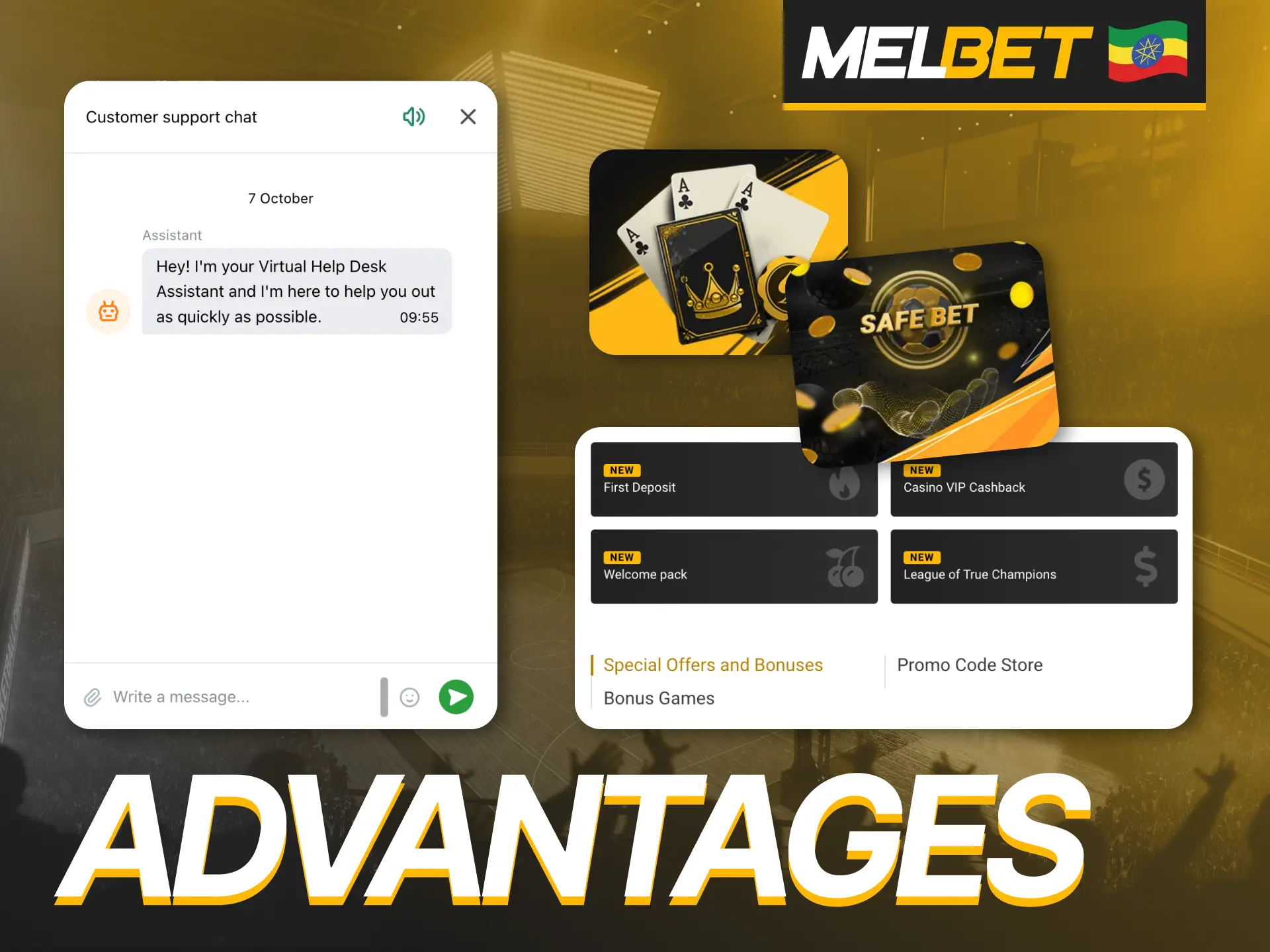 Melbet offers many benefits for Ethiopian players.