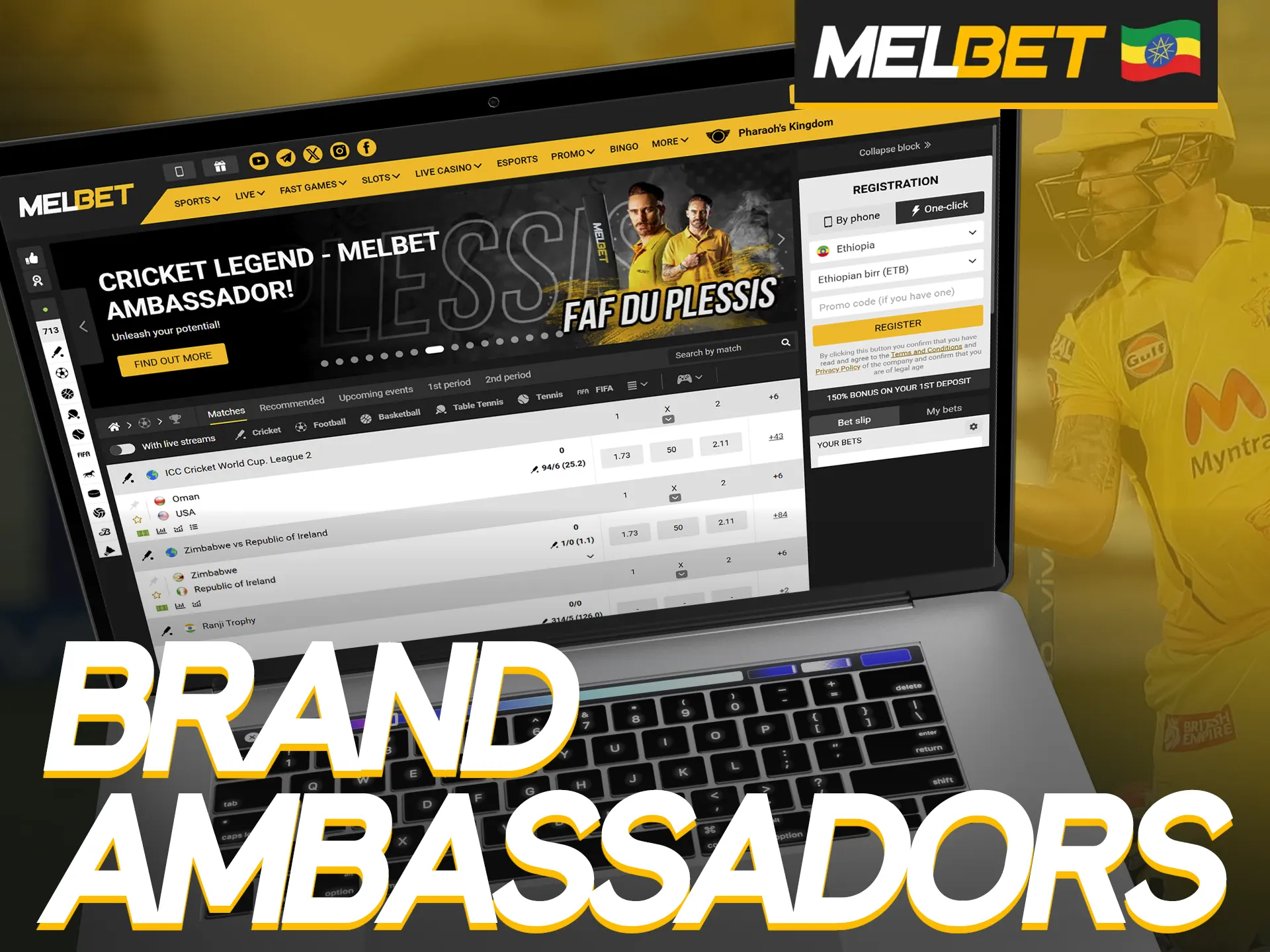 Melbet created impactful relationships with the greatest sportsmen and stars.