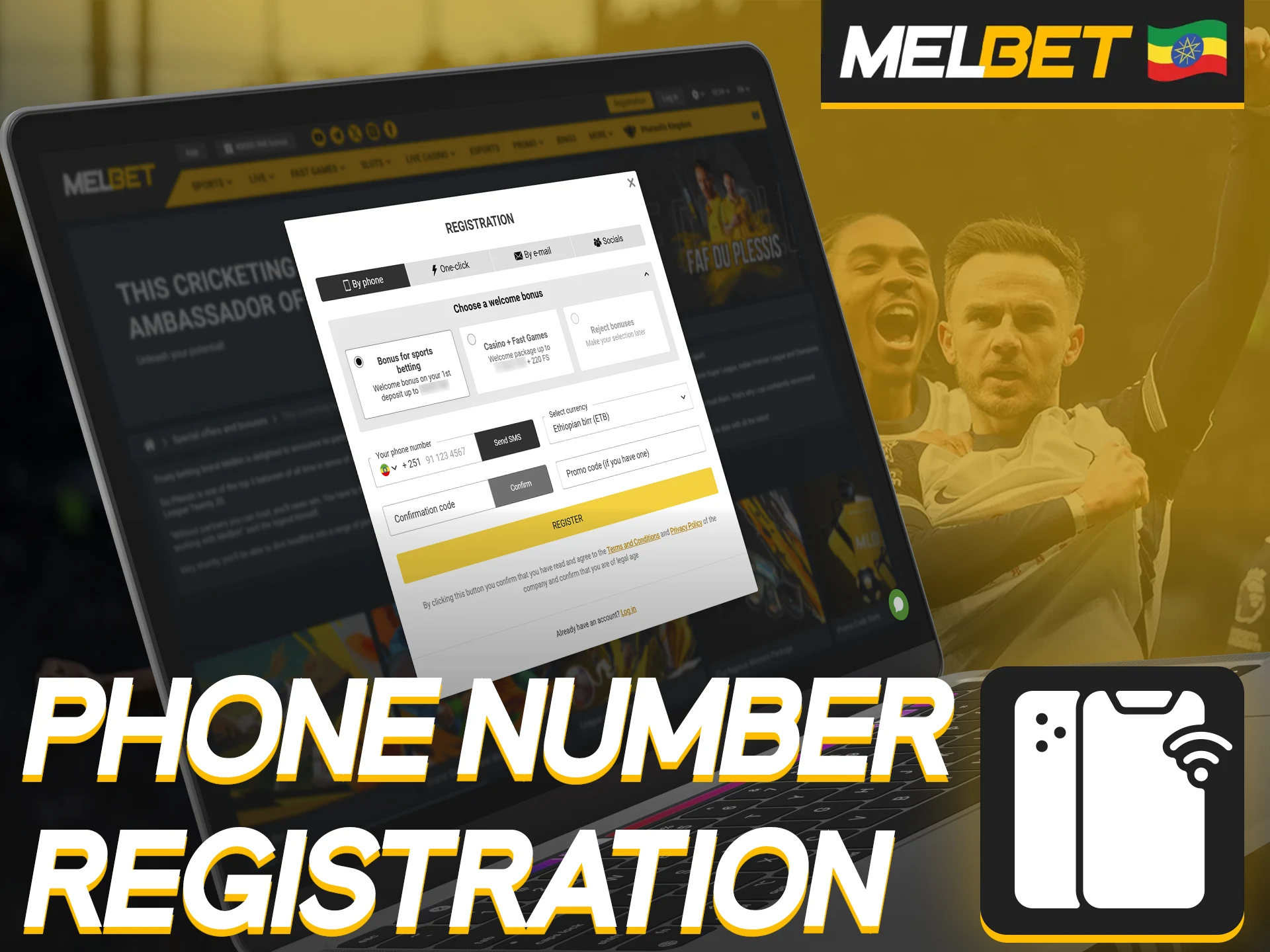 You can easily create a Melbet account using your phone number.