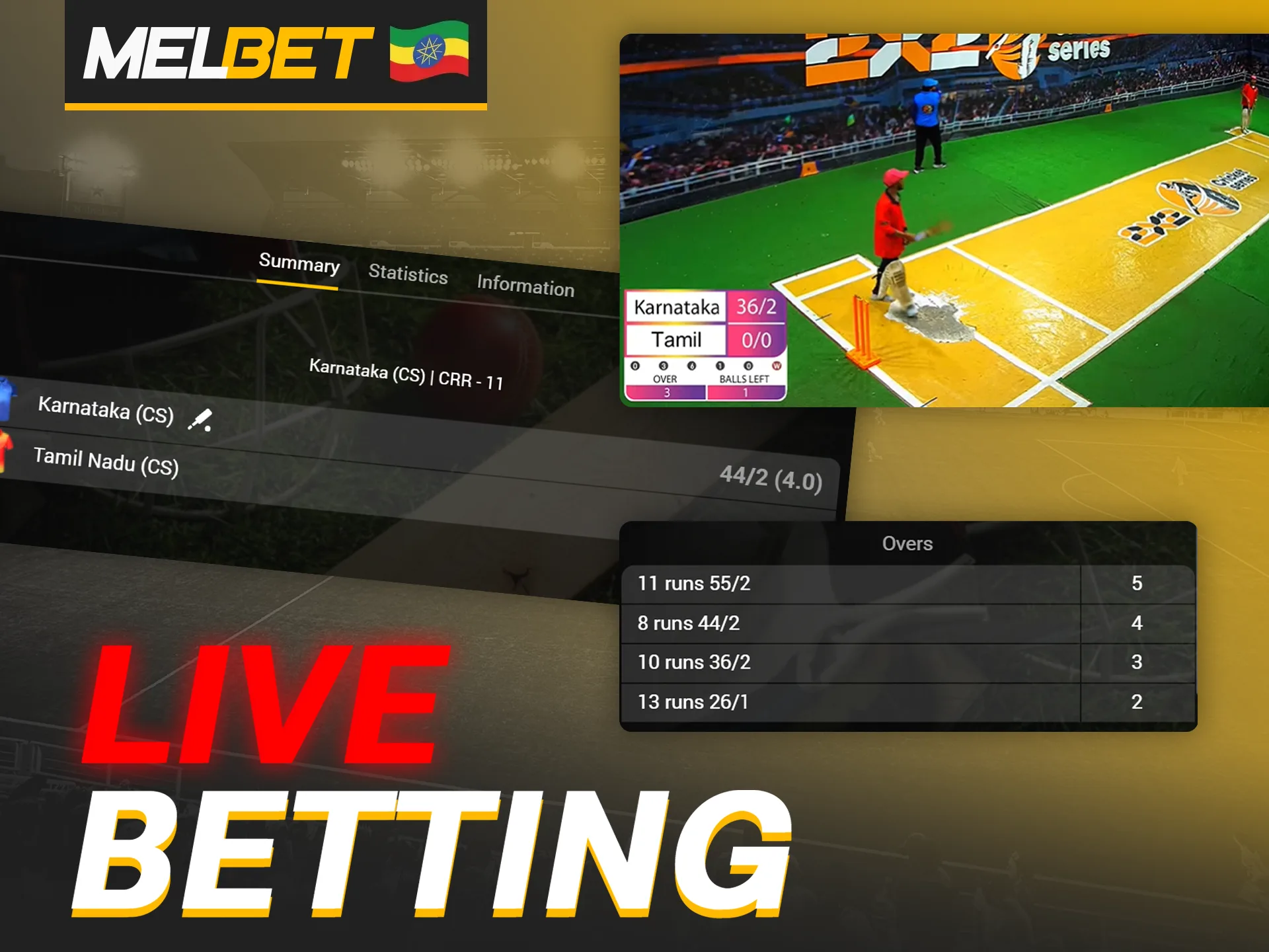 You can enjoy watching live sports matches at Melbet.