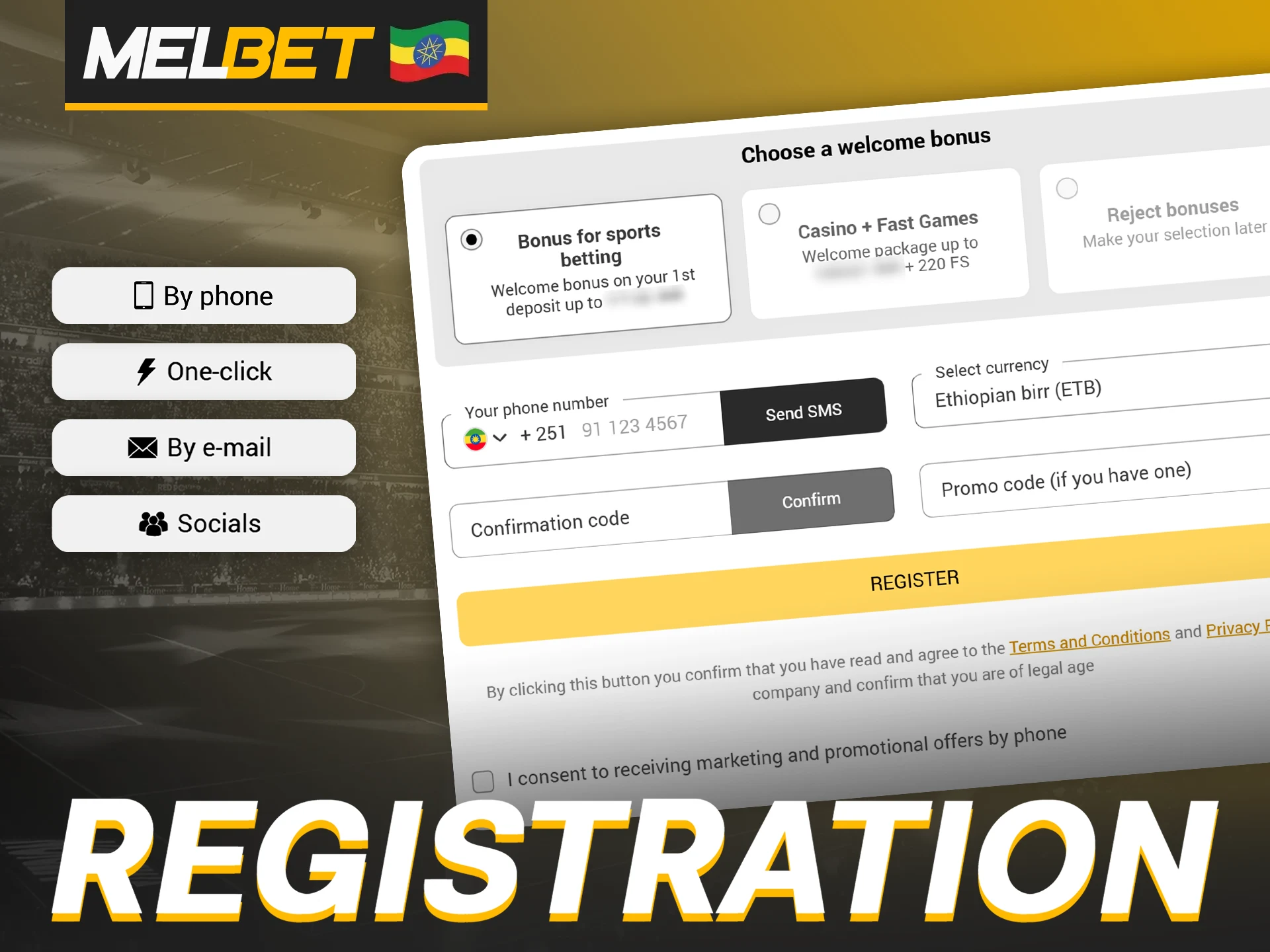 Melbet offers several convenient ways to register.