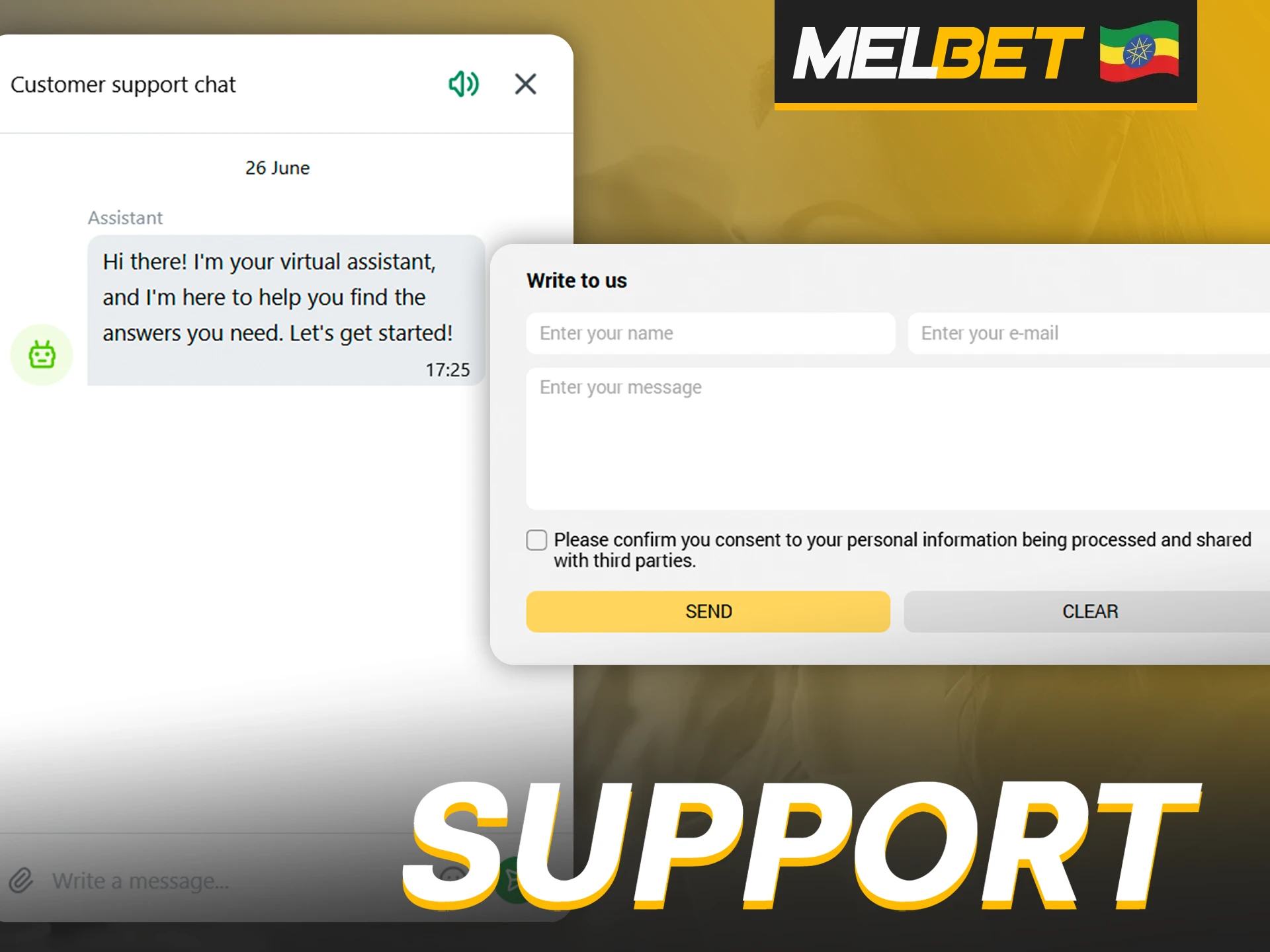 Melbet support service is available to resolve your issues.