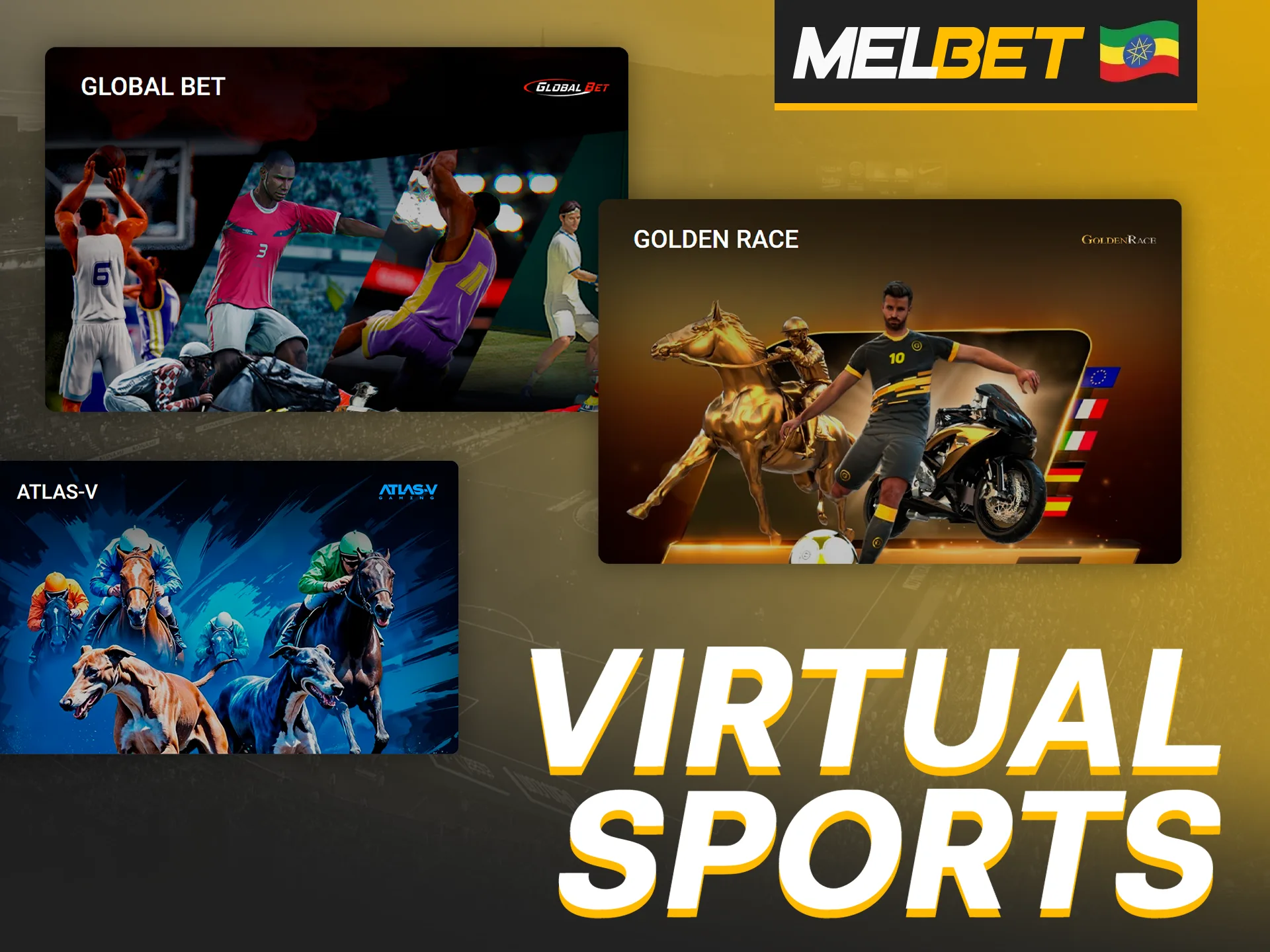 You can place bets on virtual sports at Melbet.