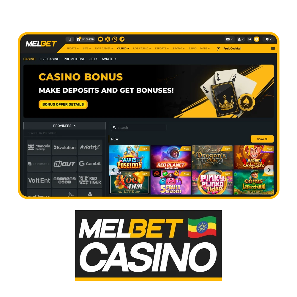 Melbet has a variety of profitable casino games that you can play.
