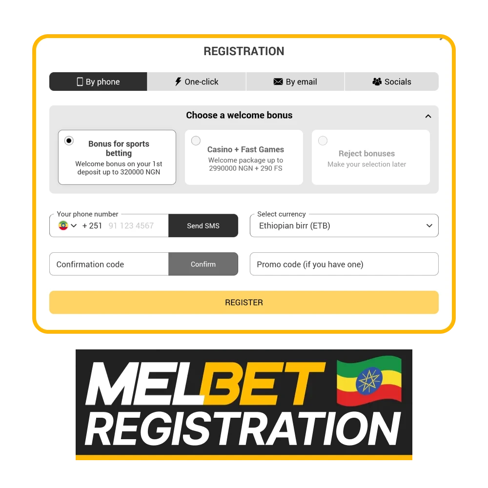Find out how to register with Melbet if you are in Ethiopia.
