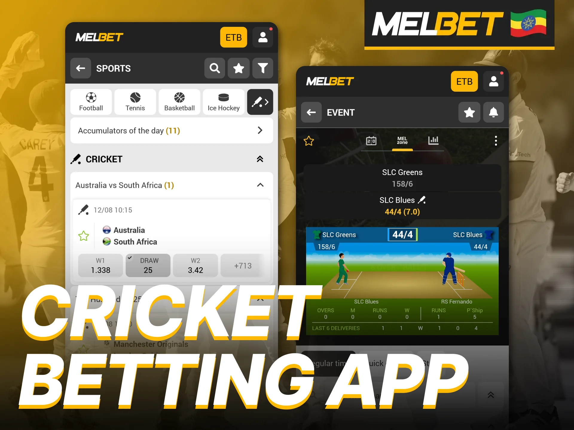 Experience hassle-free cricket betting on the go with the Melbet mobile app.