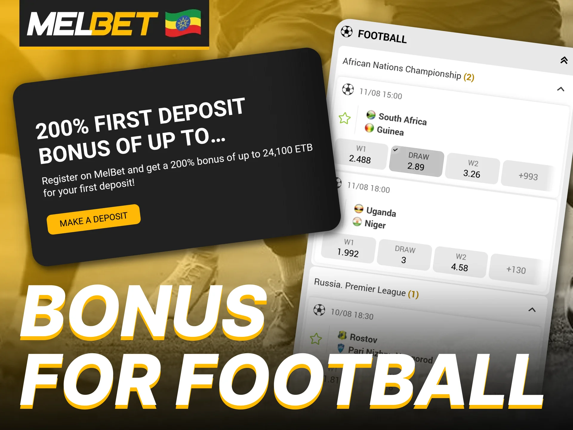 Boost your football bets with Melbet deposit bonuses.