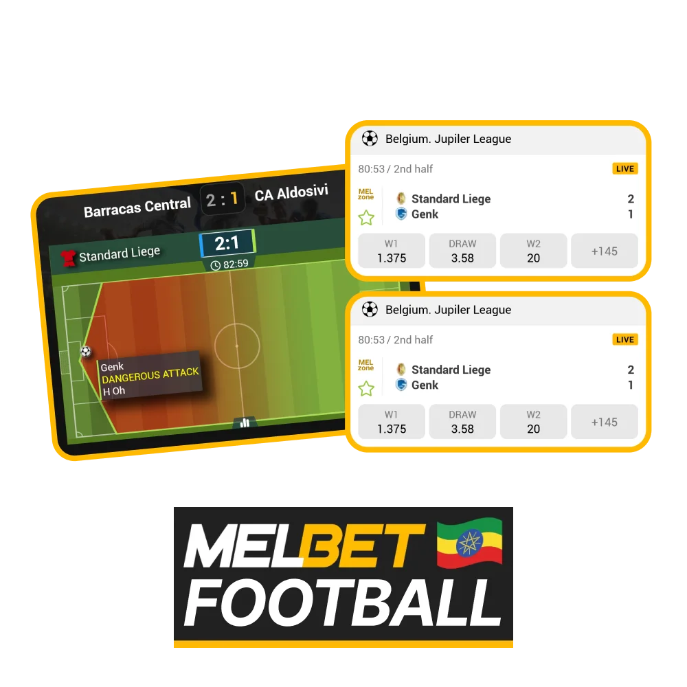 Place your bets on football matches easily with Melbet.