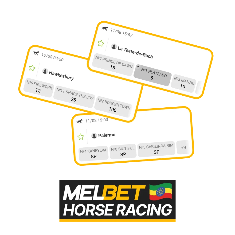 Bet on horse racing in Ethiopia with Melbet.