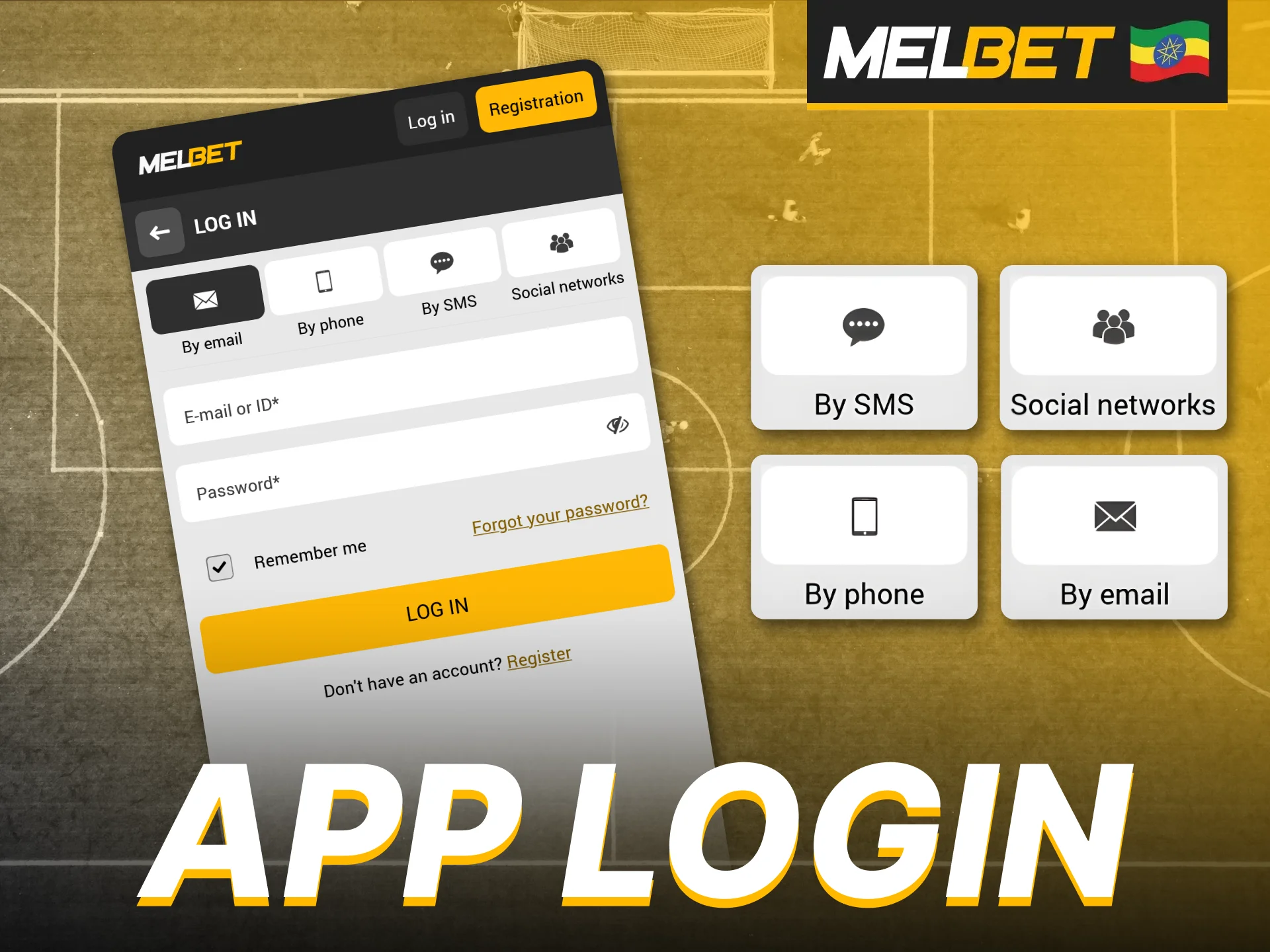You can log in to your Melbet account from your phone using the mobile app.