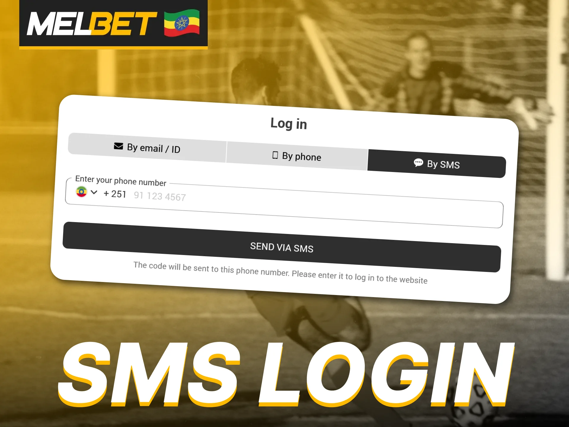 Use the SMS login method to access your Melbet account in a snap.