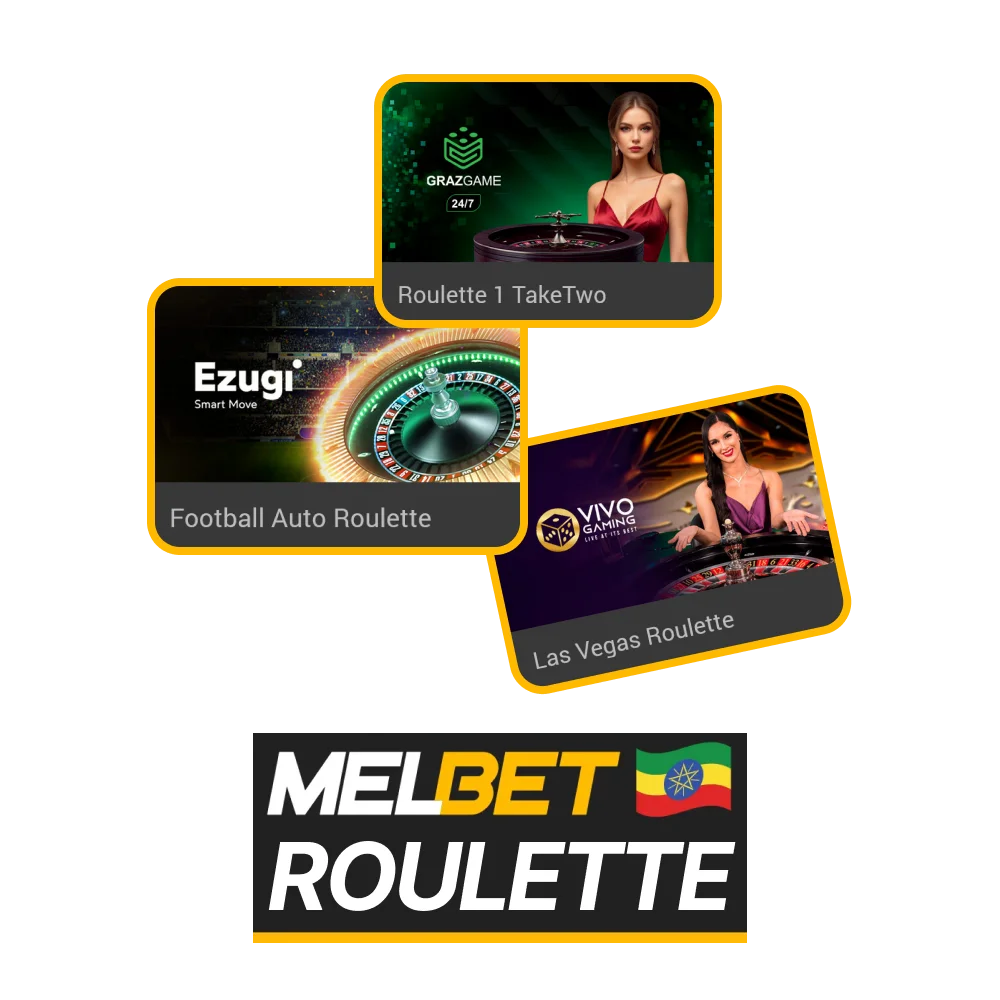 Explore a wide variety of roulette games at Melbet.