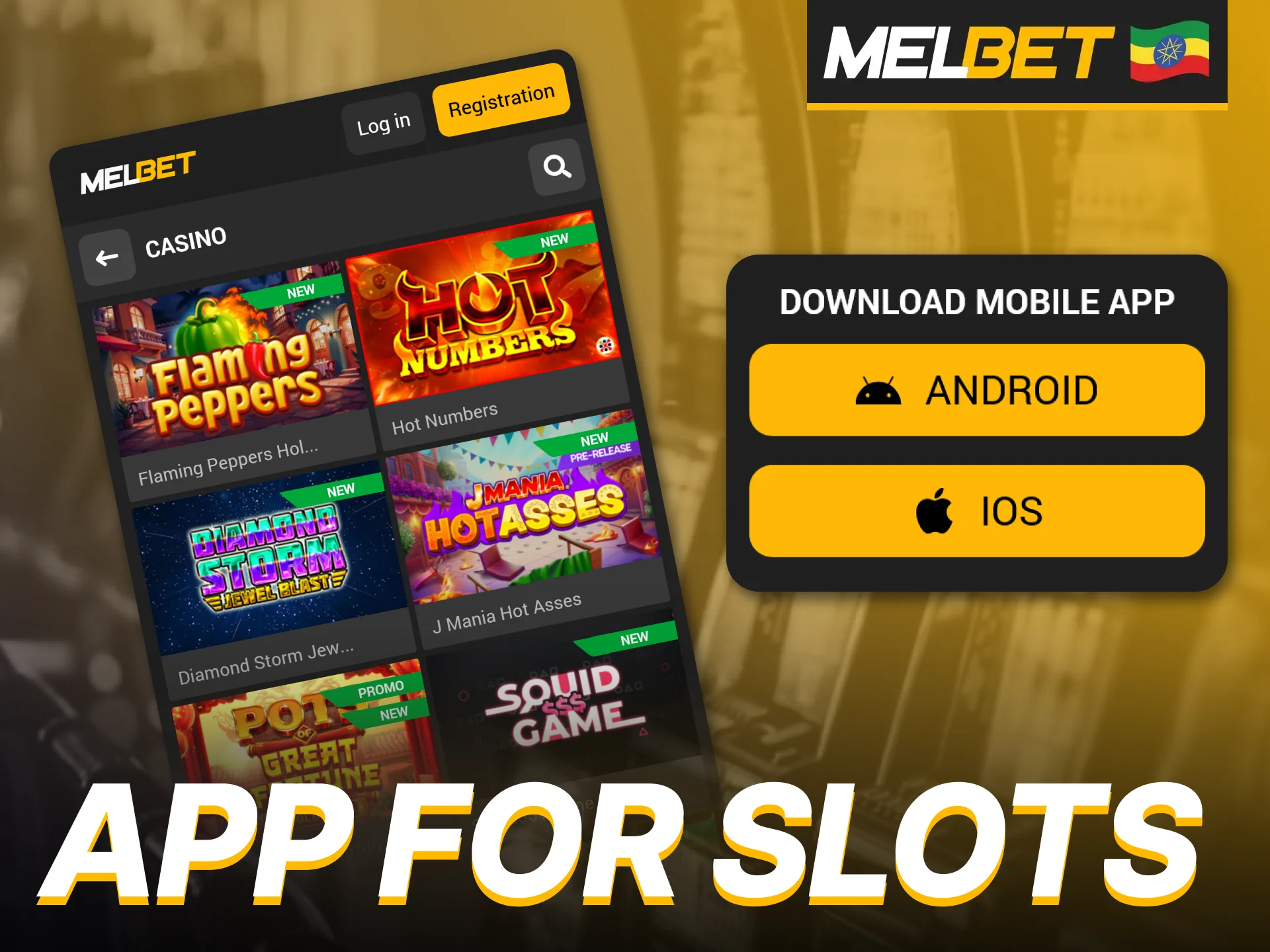 Spin and win anytime with slots in the Melbet mobile app.