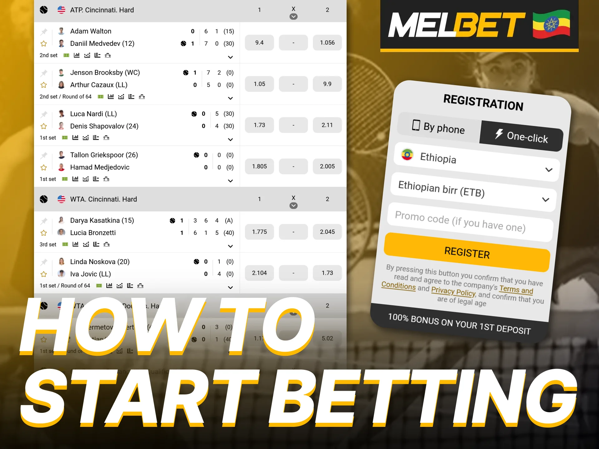 Join Melbet and dive into the tennis betting action.