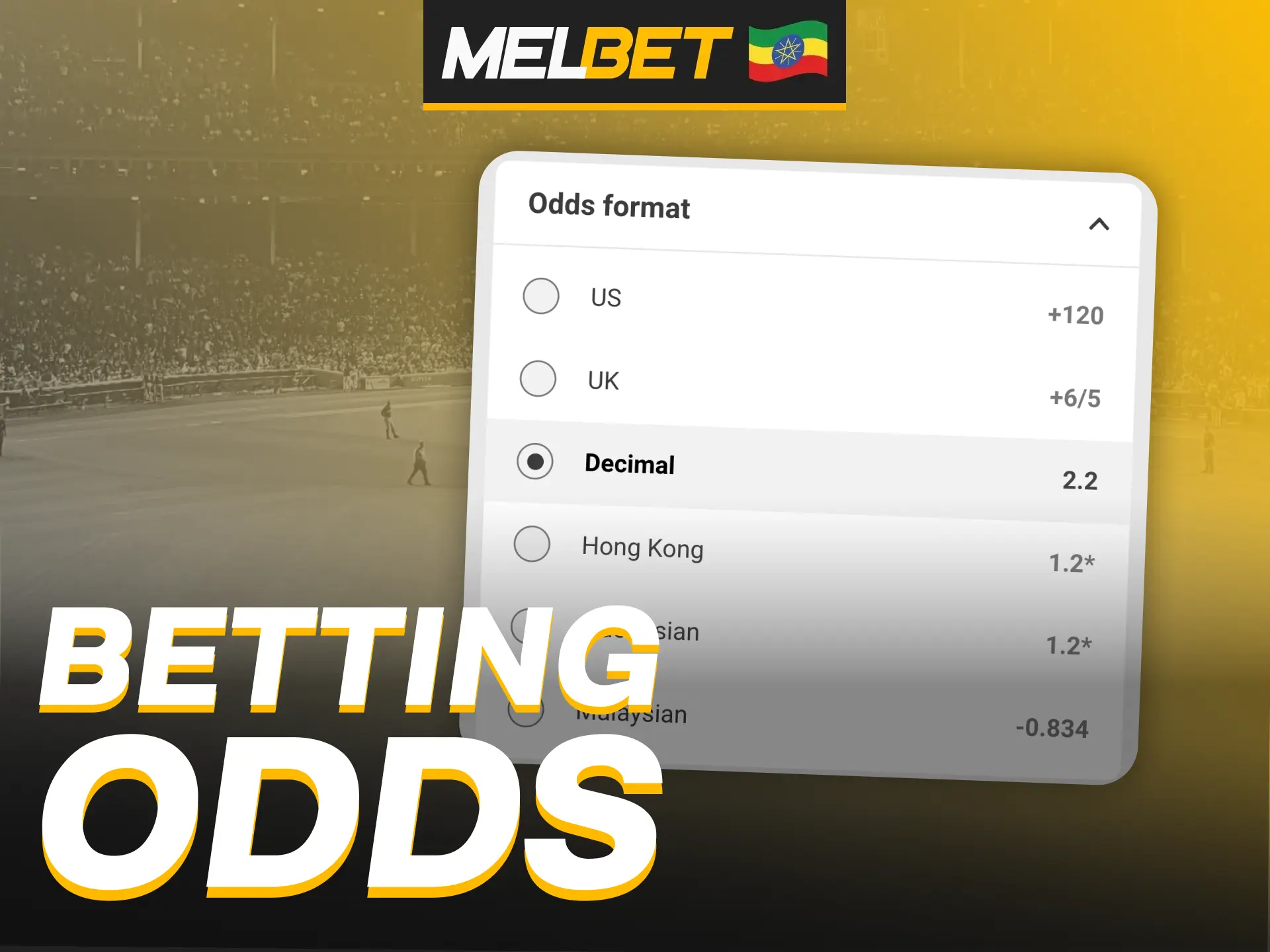 View odds your way at Melbet.