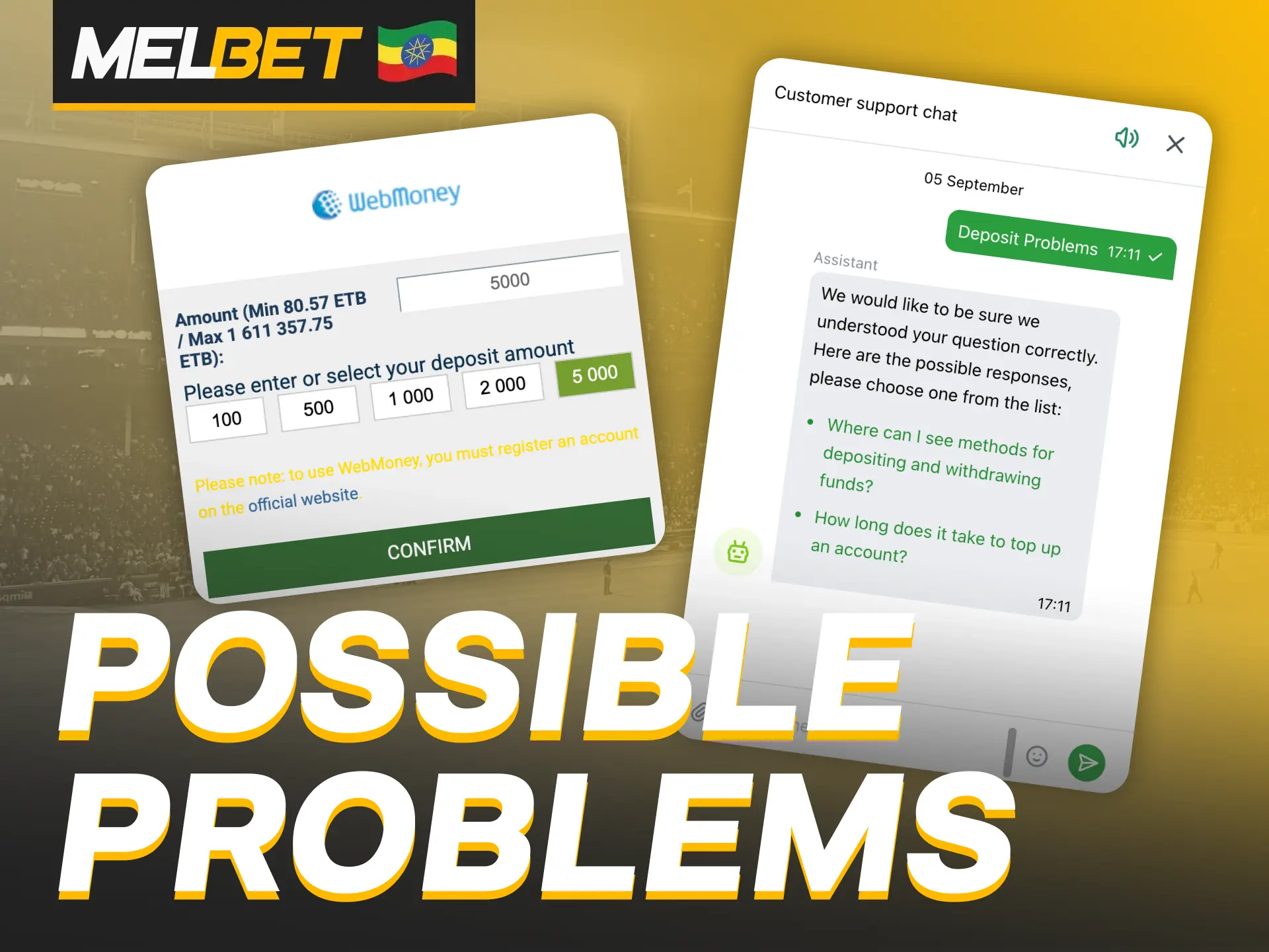 Contact Melbet support for missing deposits.
