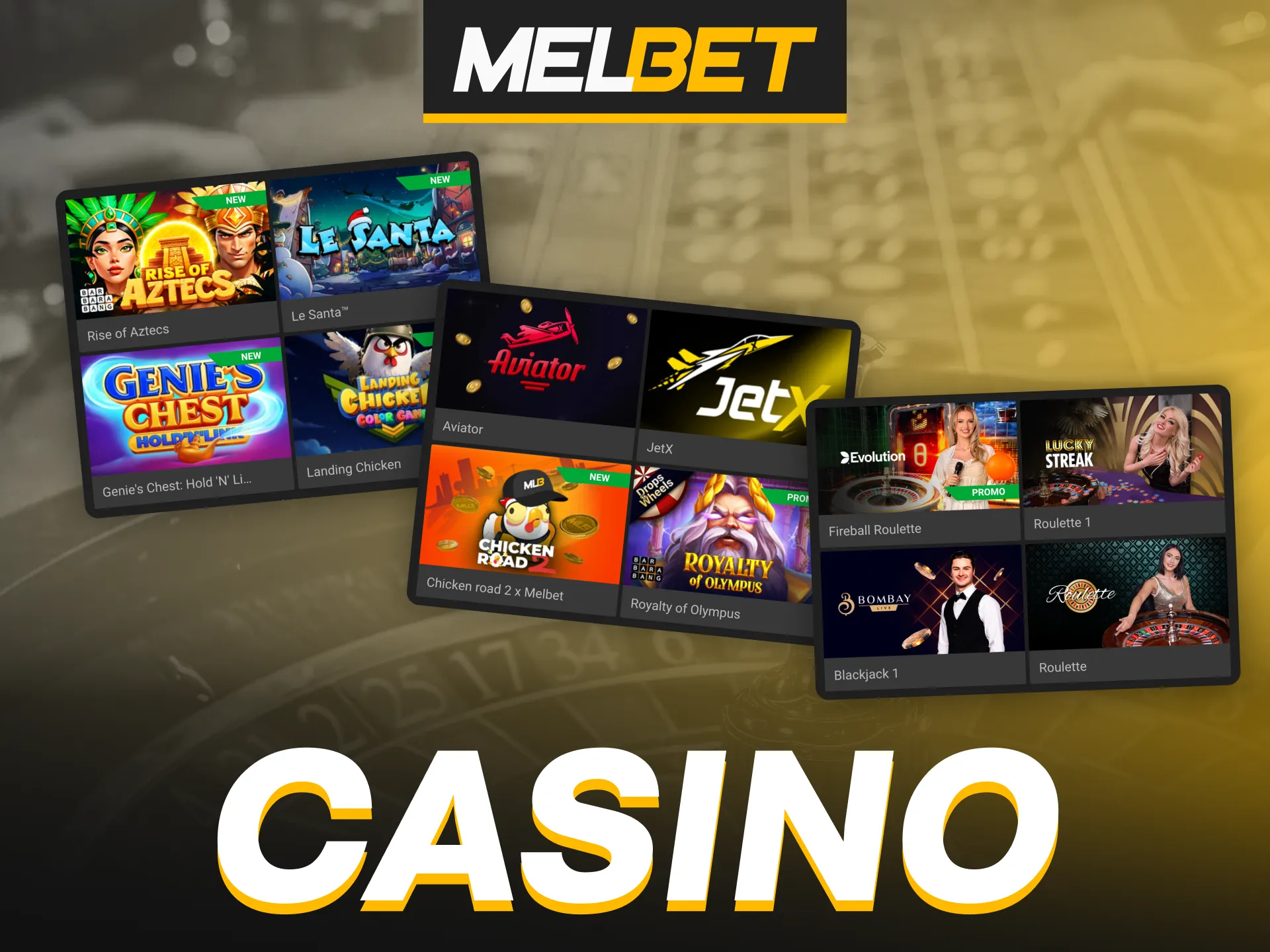 Play profitable casino games on the Melbet mobile app.