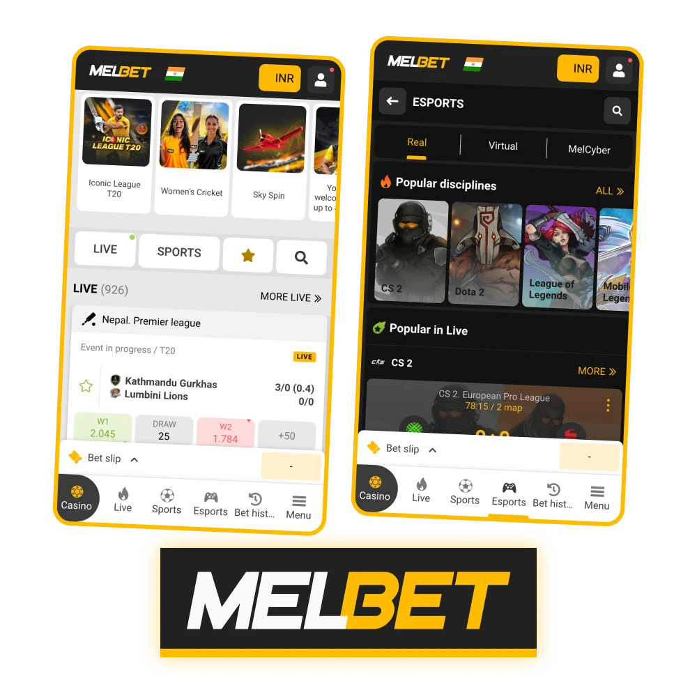 Download the Melbet mobile app and dive into the world of gambling and betting.