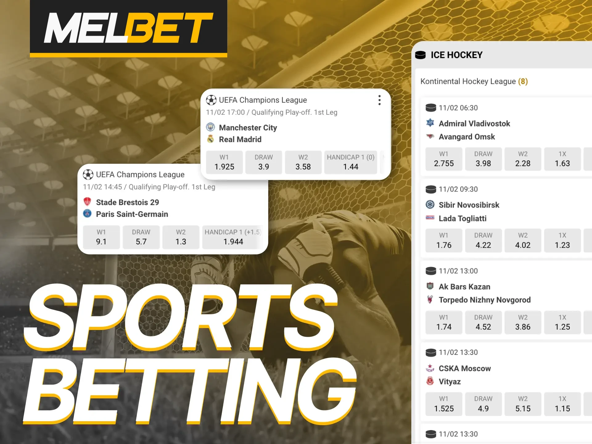 Bet on sports anywhere with the Melbet mobile app.