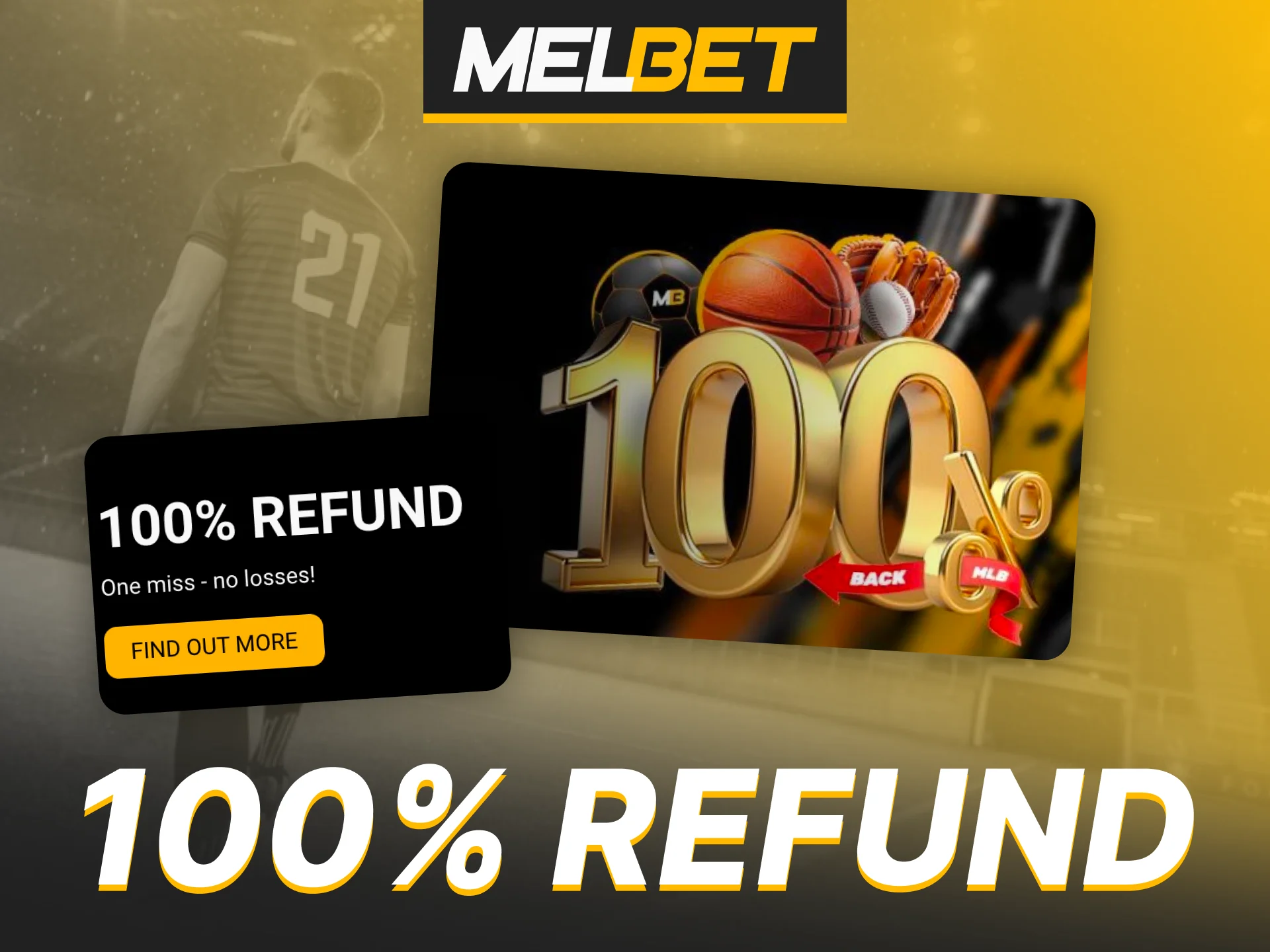 Get your money back for lost bets at Melbet.