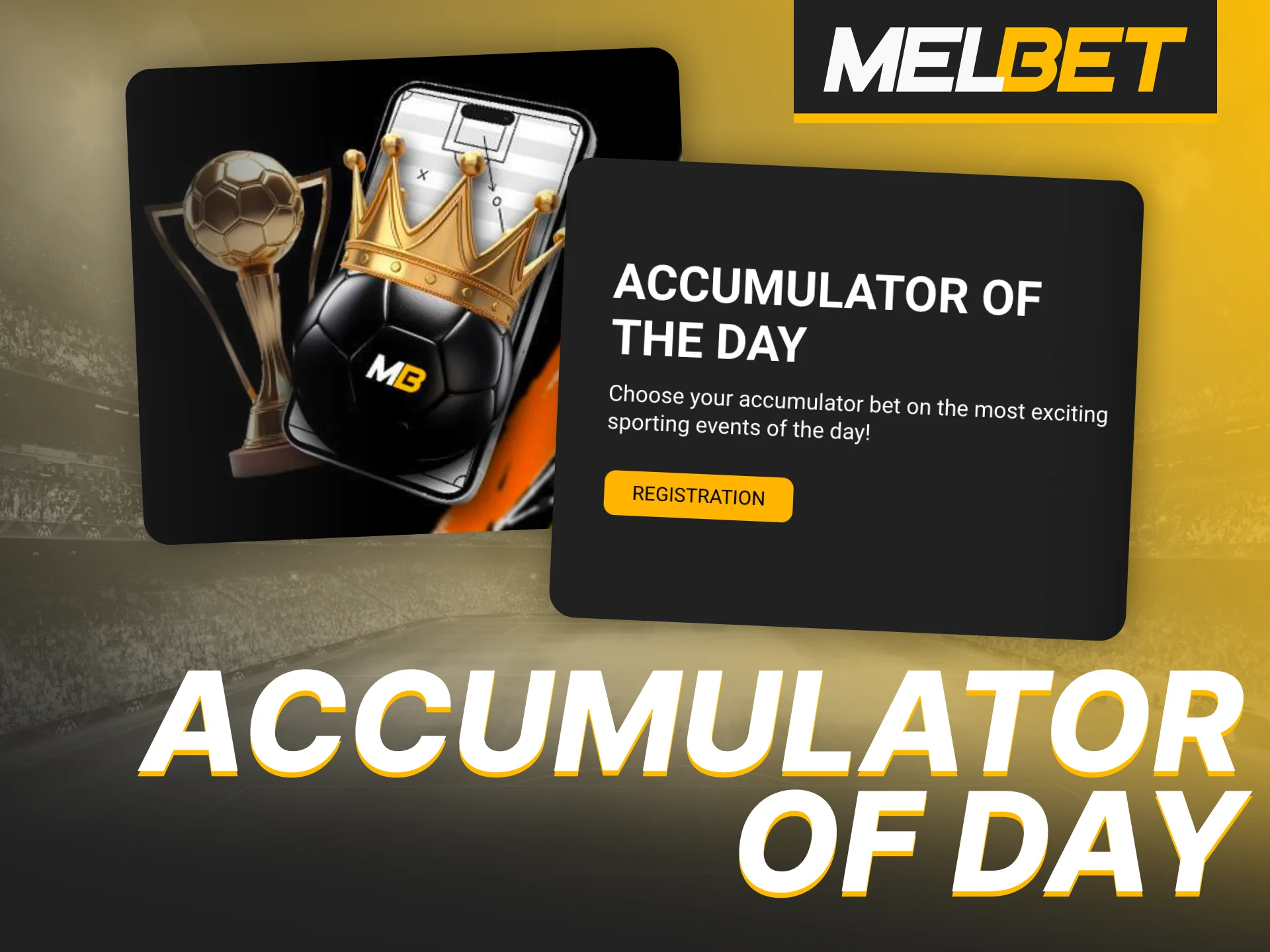 Place your bet on the daily sports accumulator at Melbet.