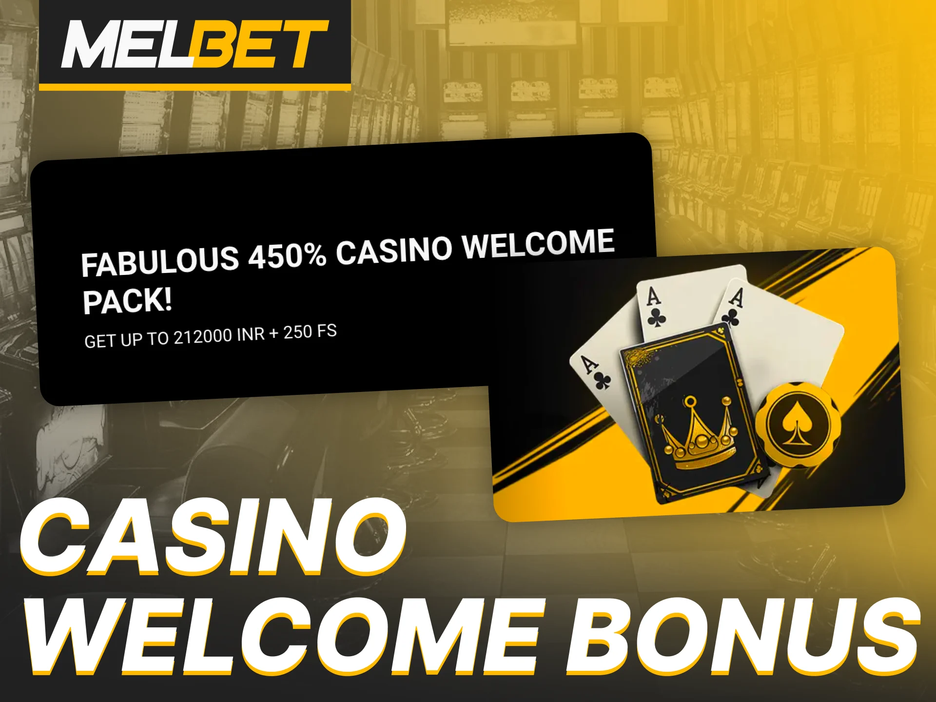 Receive your casino welcome bonus after registering with Melbet.