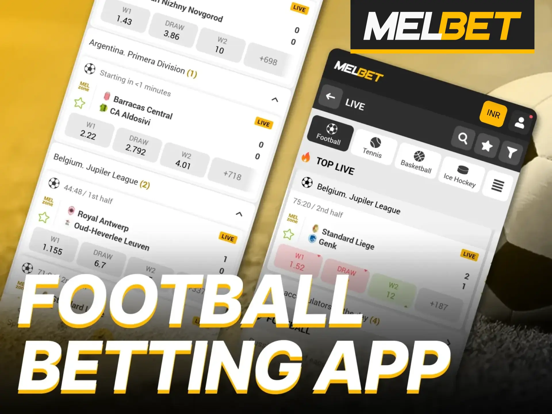 Make your football betting experience more convenient with the Melbet mobile app.