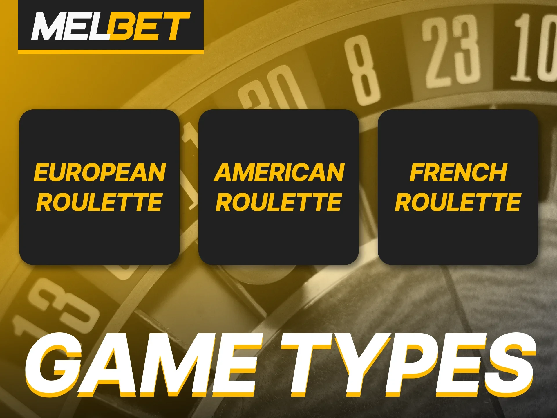 Choose your favorite roulette style at Melbet.
