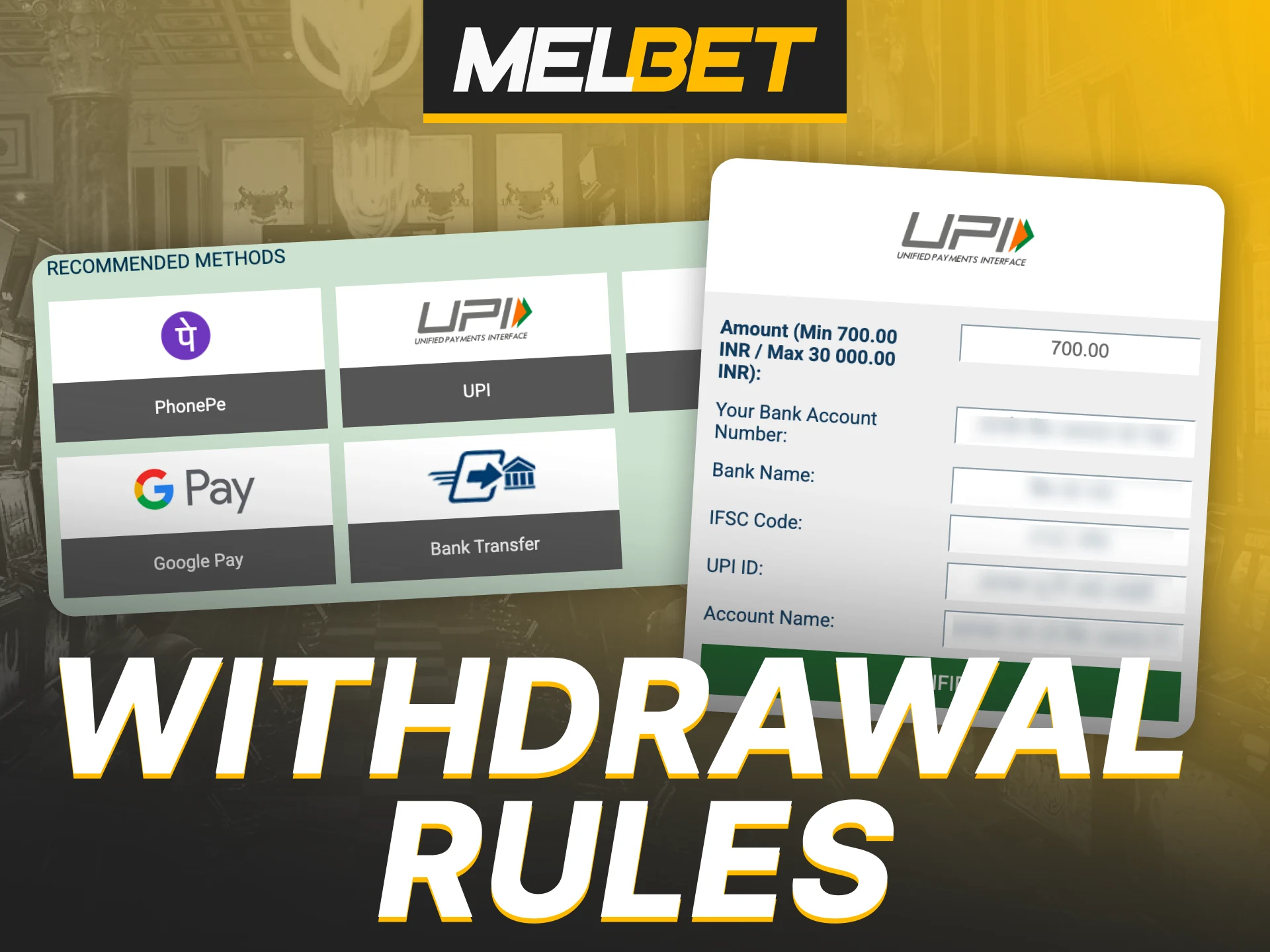 Study the Melbet withdrawal rules.