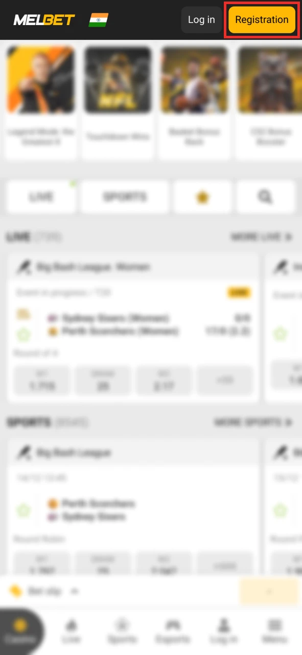 Click registration and join Melbet today.