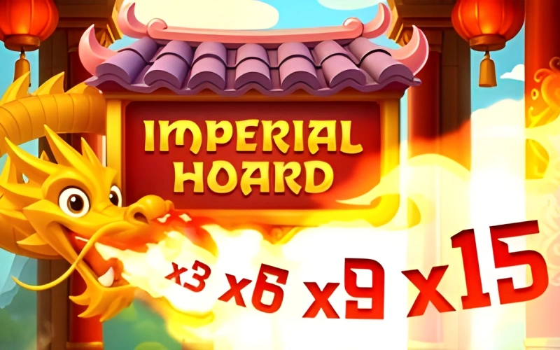 Play the Imperial Hoard slot to win multipliers on Melbet.