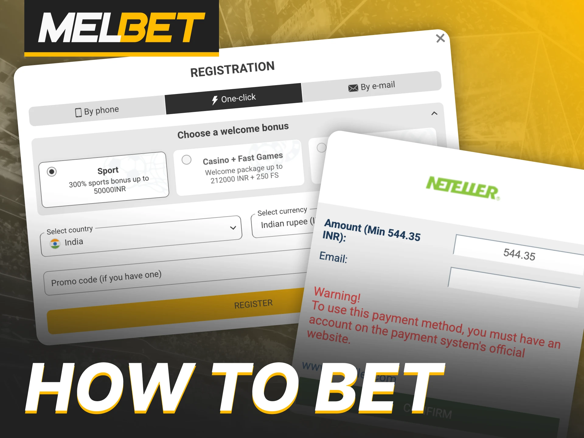 Follow the steps to start betting on Melbet eSports correctly.