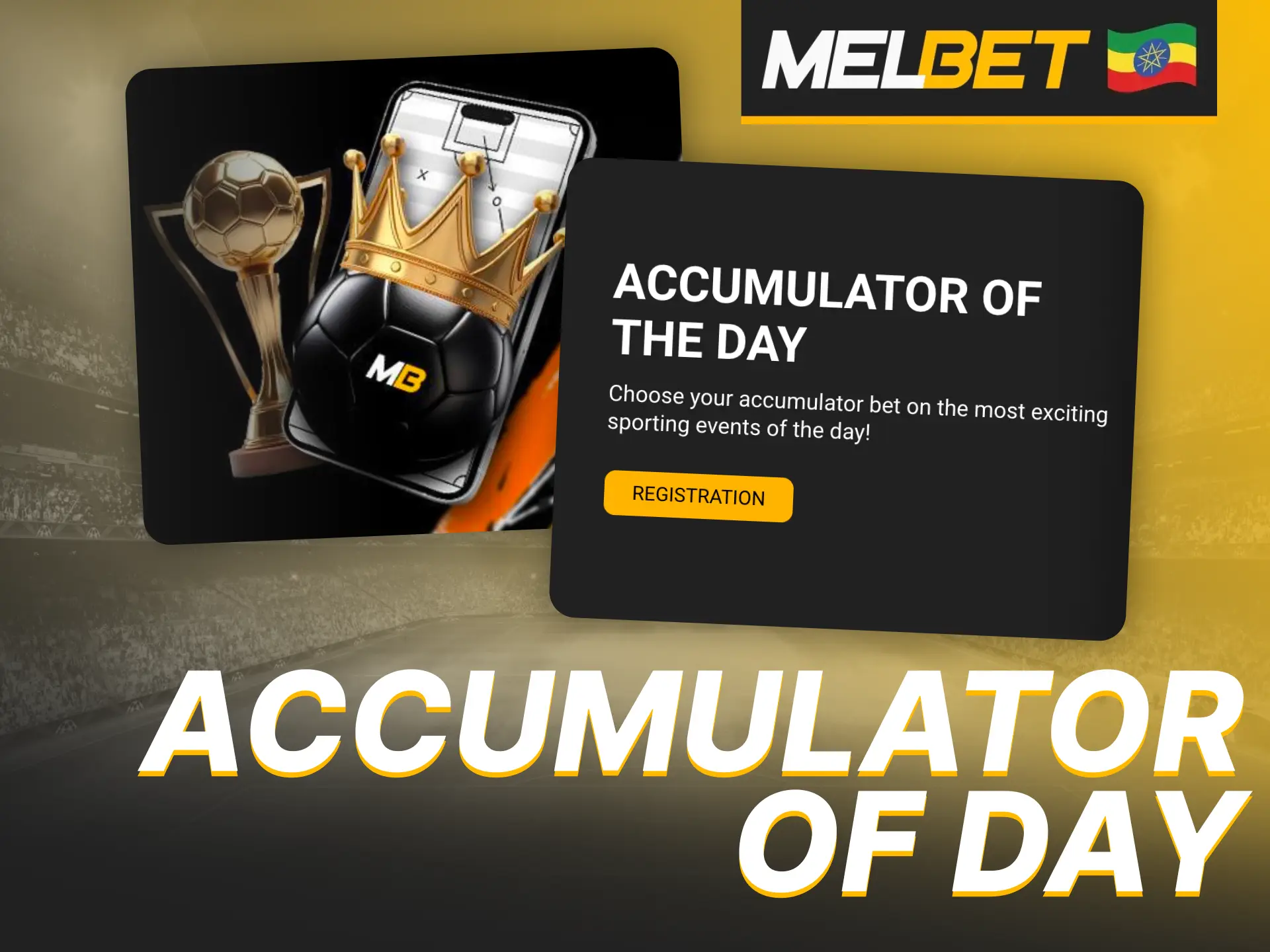 Place your bet on the daily sports accumulator at Melbet.