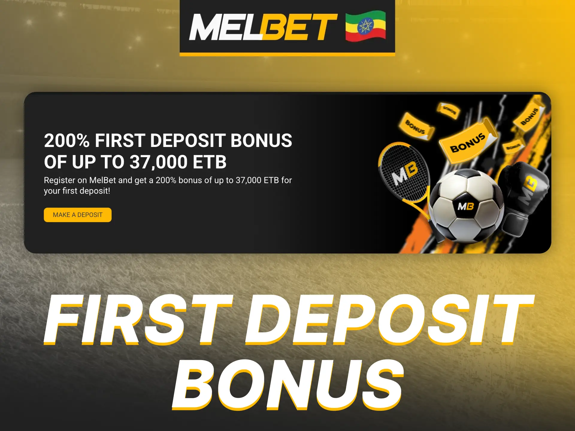 Melbet offers a welcome pack with bonuses for the first registration.