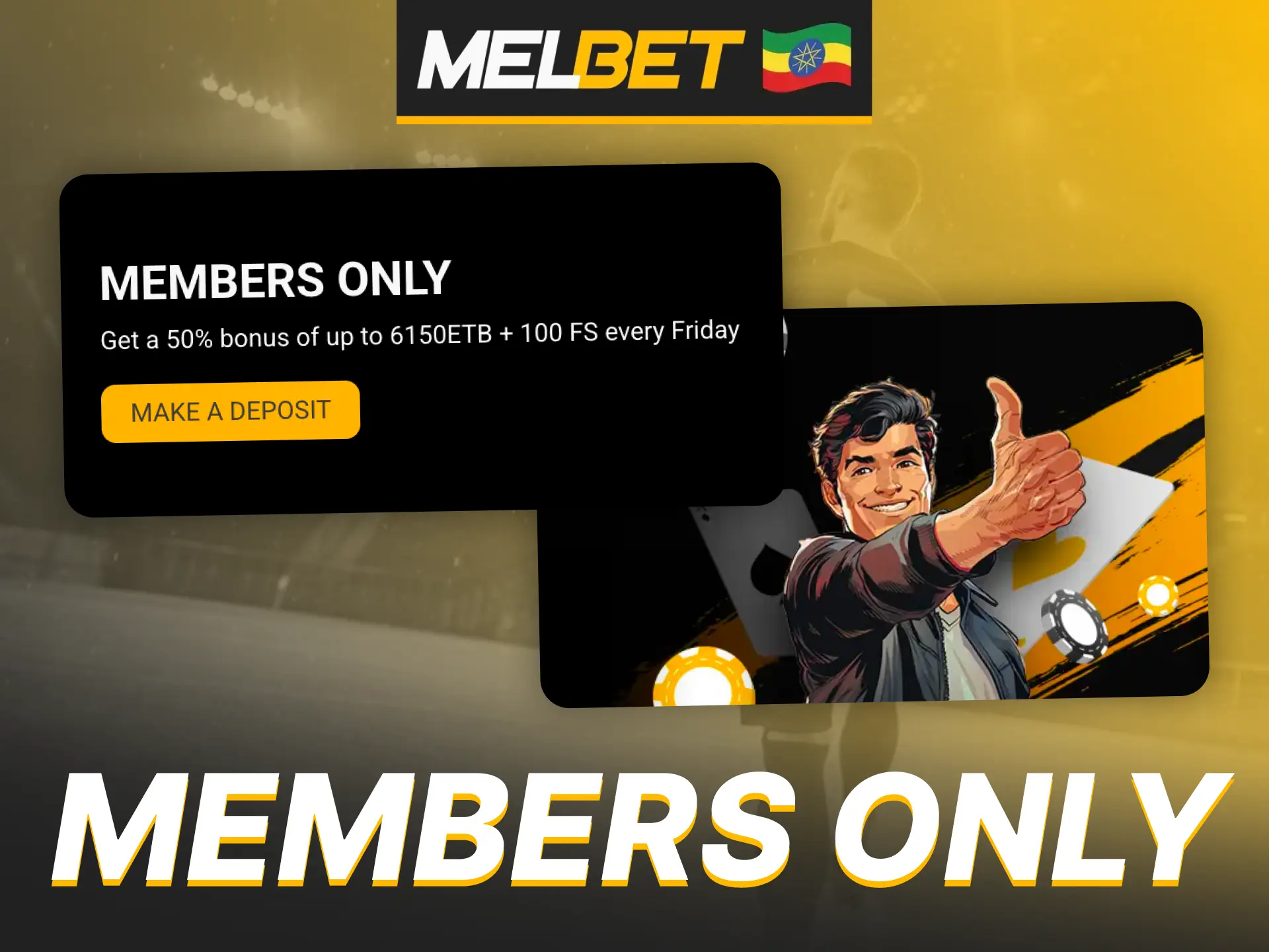 Every Friday you can increase your deposit at Melbet.