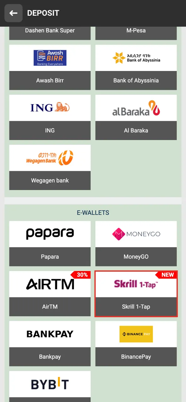 Choose your preferred payment method at Melbet.