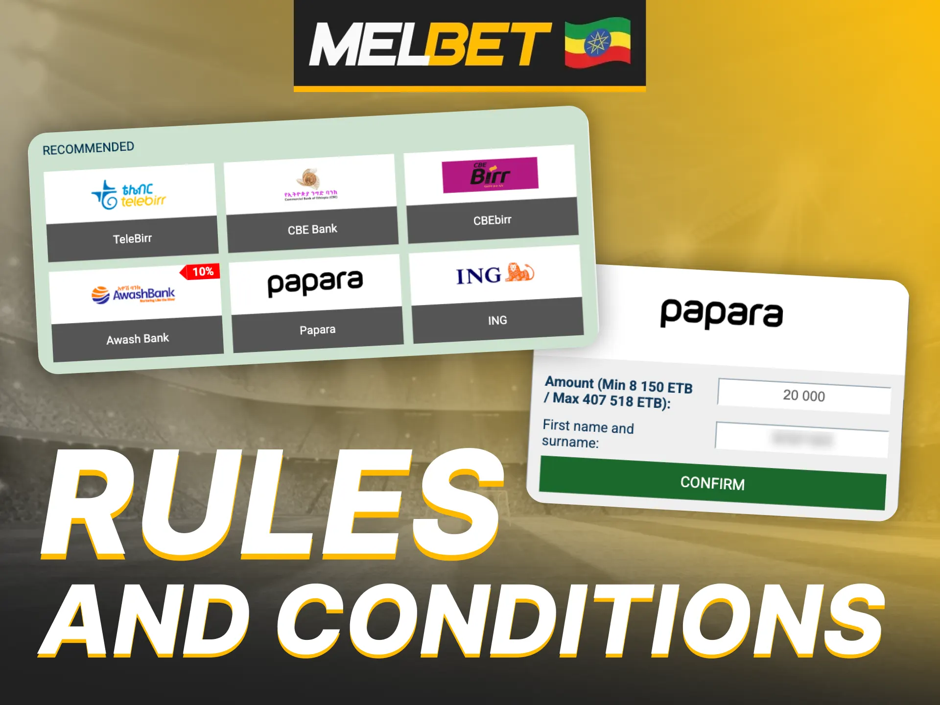 Study the Melbet payment rules.